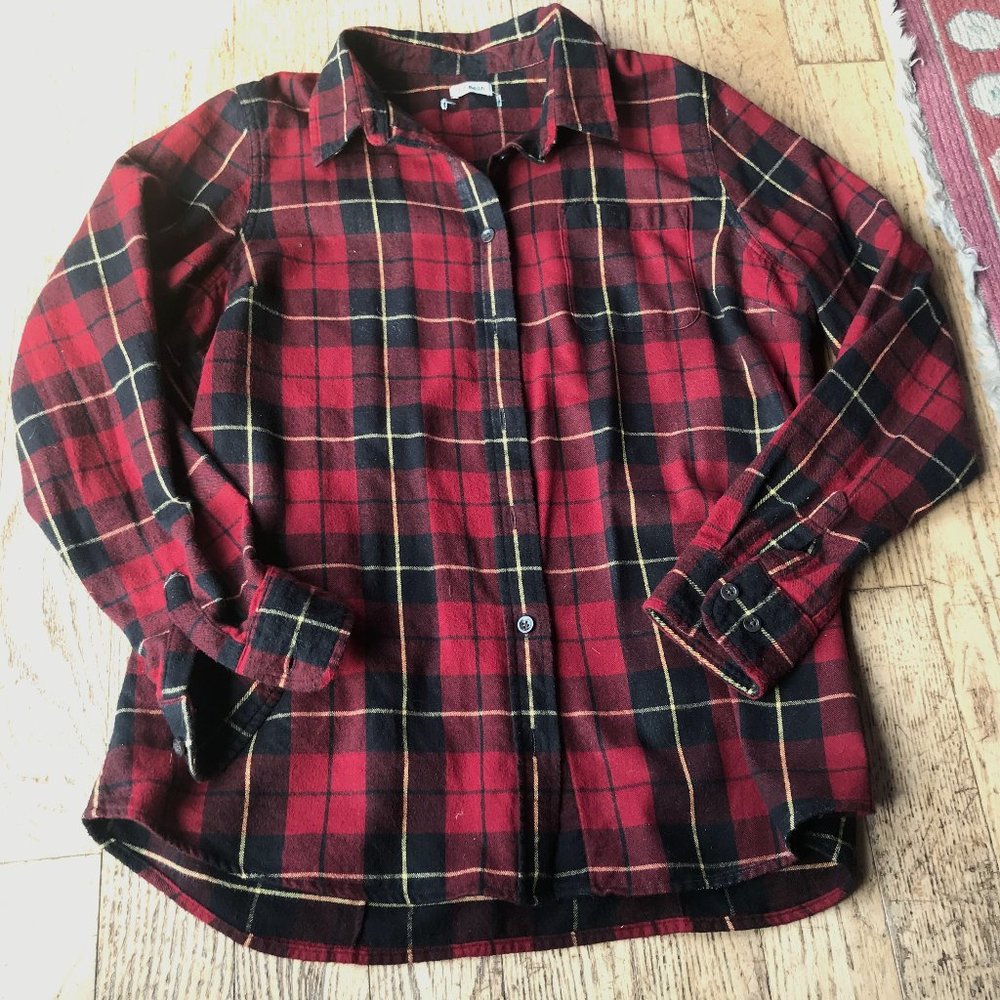 LL Bean Plaid Flannel Shirt - Large